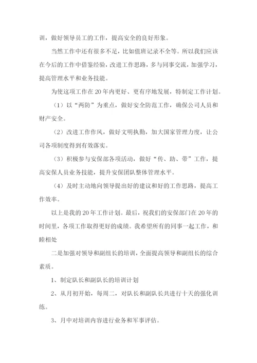 小区保安个人工作计划.docx