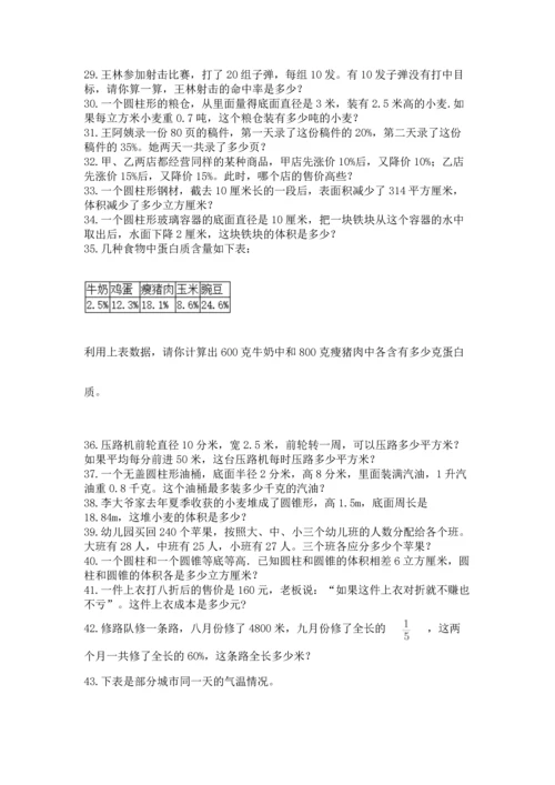 六年级小升初数学应用题50道加下载答案.docx