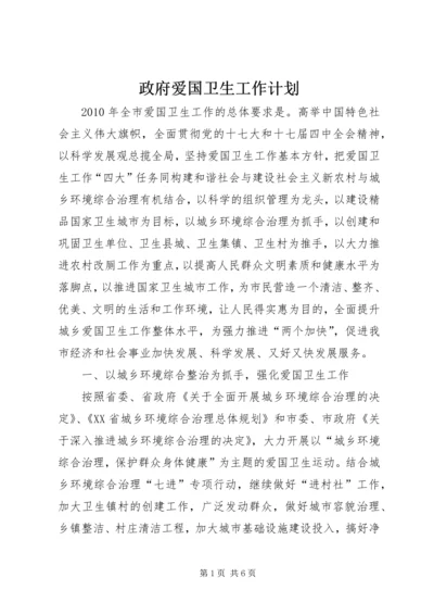 政府爱国卫生工作计划.docx