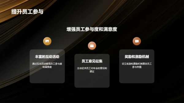 黑金奢华时尚企业年会策划PPT