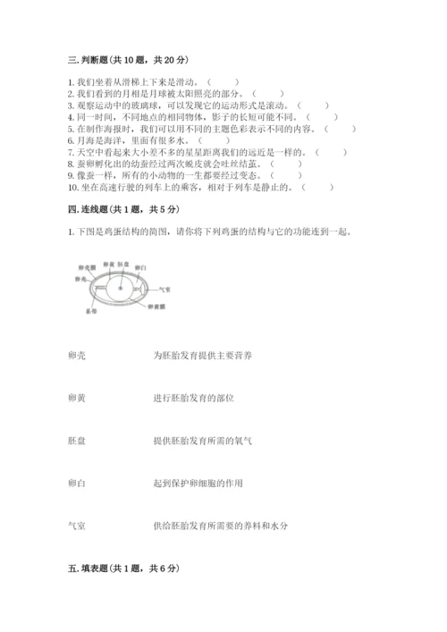 教科版三年级下册科学期末测试卷附参考答案【研优卷】.docx