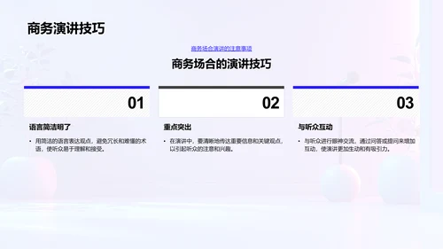 商务演讲技巧讲座PPT模板