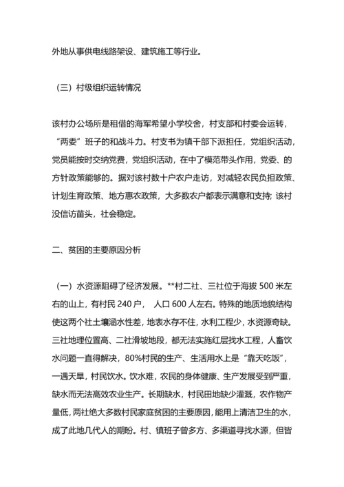 村脱贫致富情况调研.docx