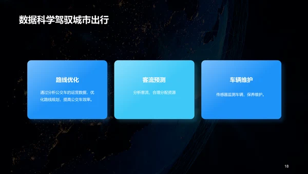 蓝色创意酷炫数据科学再数据服务中的应用PPT模板