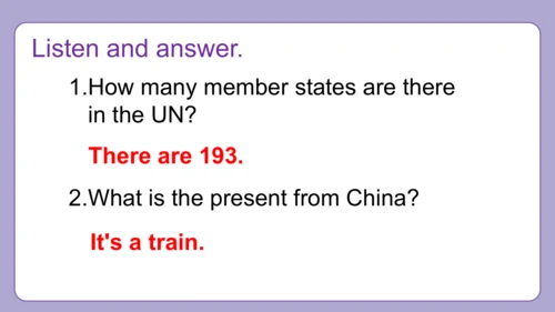 Module 9 Unit 1  Do you want to visit the UN build