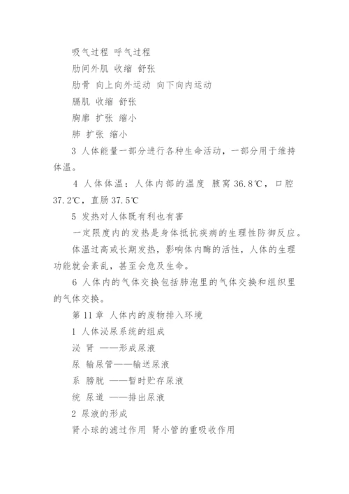 苏教版七年级生物下册知识点总结.docx