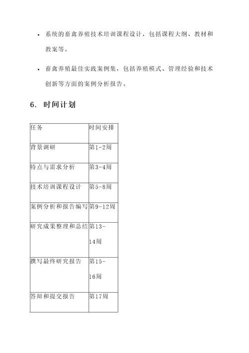 畜禽养殖培训课题研究方案