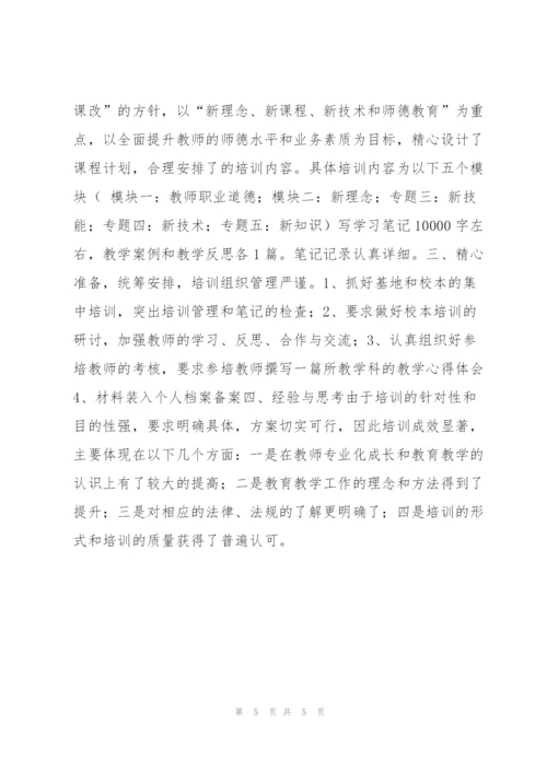 教师培训个人总结范文.docx