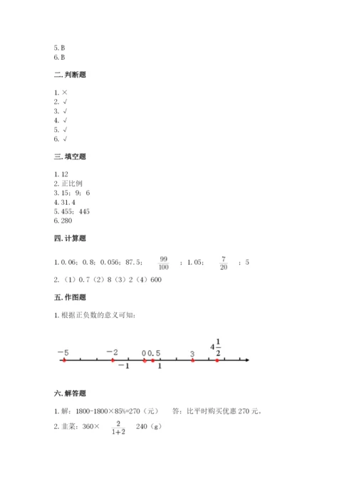 齐齐哈尔市龙江县六年级下册数学期末测试卷完美版.docx