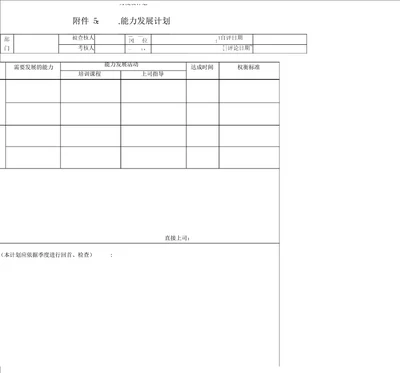 个人能力发展计划