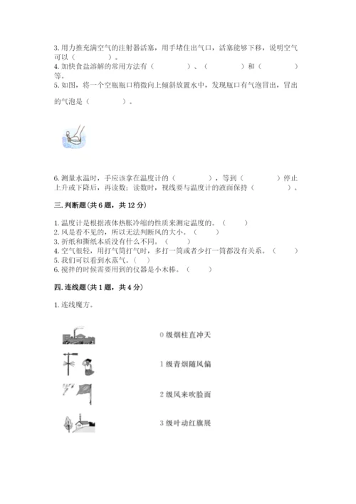 教科版三年级上册科学期末测试卷（全国通用）.docx