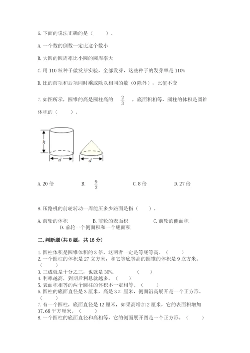 苏教版六年级下册数学期中测试卷含答案（典型题）.docx