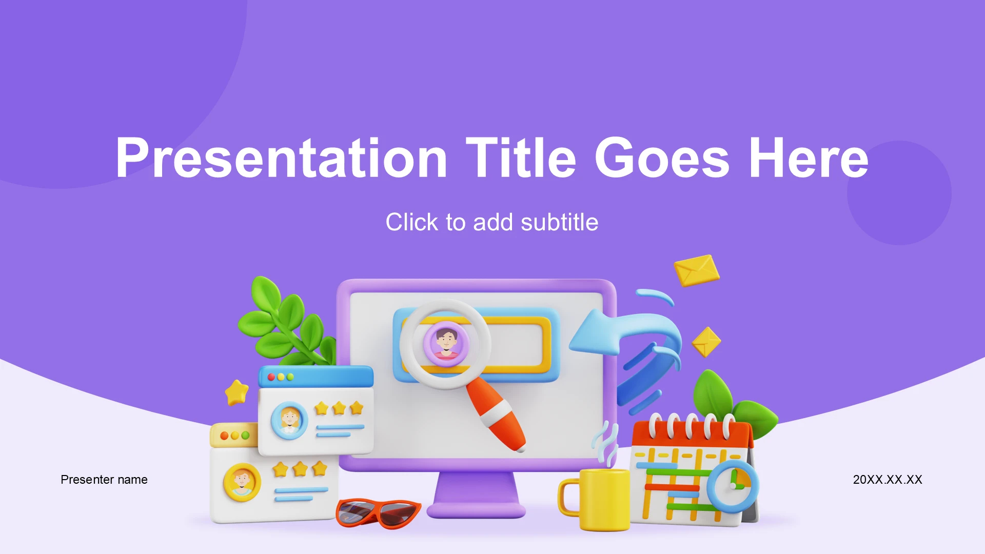 蓝色卡通风就业发展报告PPT主题