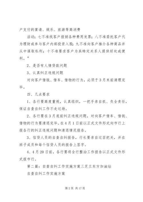 落实廉洁办贷自查自纠工作实施方案(市行).docx