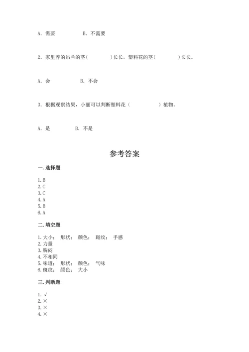 苏教版一年级下册科学期末测试卷（网校专用）word版.docx