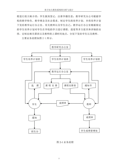 教务管理信息系统分析与设计--MIS课程设计.docx