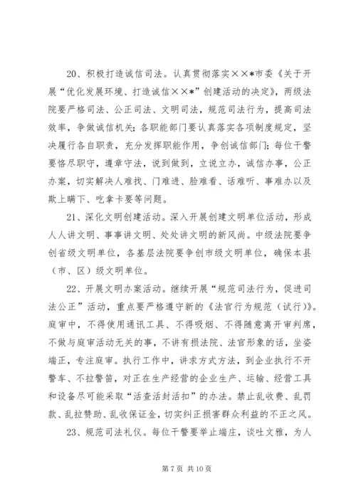 争创五型法院活动活动的实施意见.docx