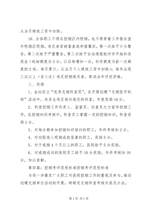 学校控烟考评奖惩制度、标准.docx