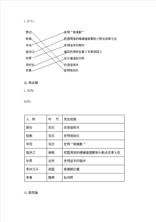 五年级上册道德与法治第四单元骄人祖先 灿烂文化测试卷通用