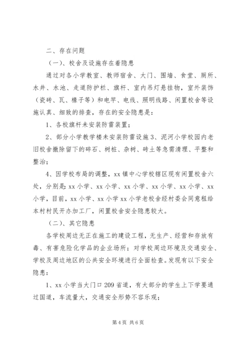 学校20XX年秋季开学安全检查自查报告.docx