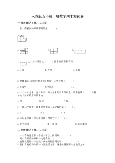 人教版五年级下册数学期末测试卷精品【名师推荐】.docx