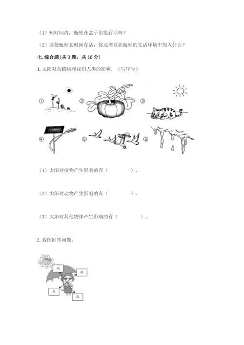 教科版小学二年级上册科学期末测试卷（精选题）.docx