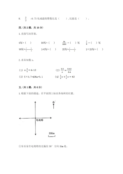 小学数学六年级下册竞赛试题及参考答案（突破训练）.docx