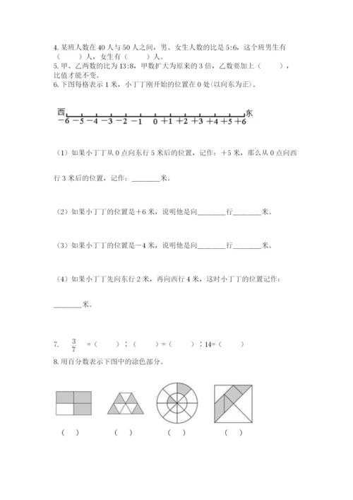 人教版数学六年级下册试题期末模拟检测卷附参考答案【典型题】.docx