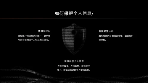 黑色简约字符网络安全教育PPT模版