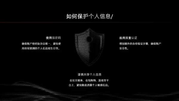 黑色简约字符网络安全教育PPT模版