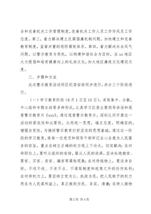 街工委警示教育活动方案.docx