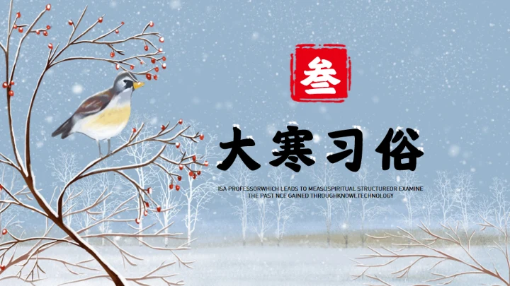 大寒时节冬季通用PPT模板
