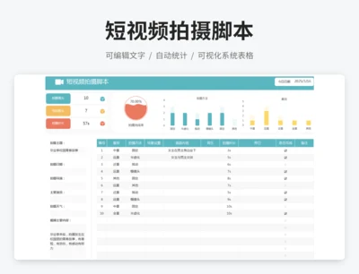短视频拍摄脚本