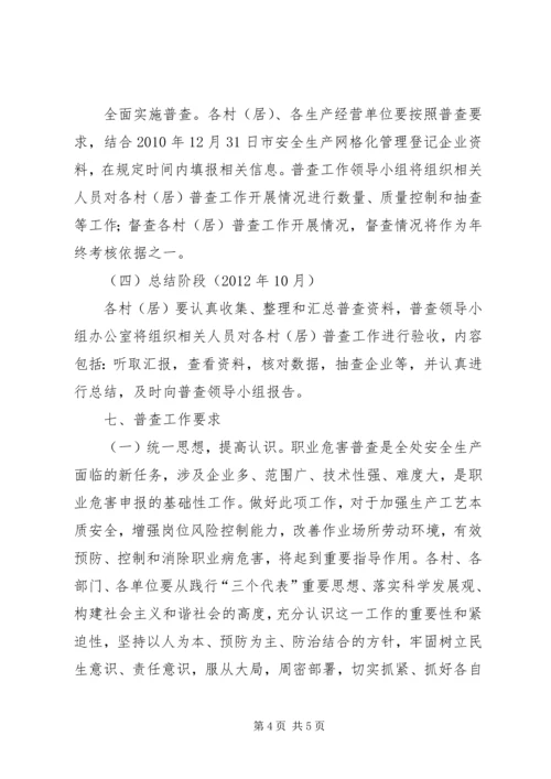 街道职业危害普查方案.docx