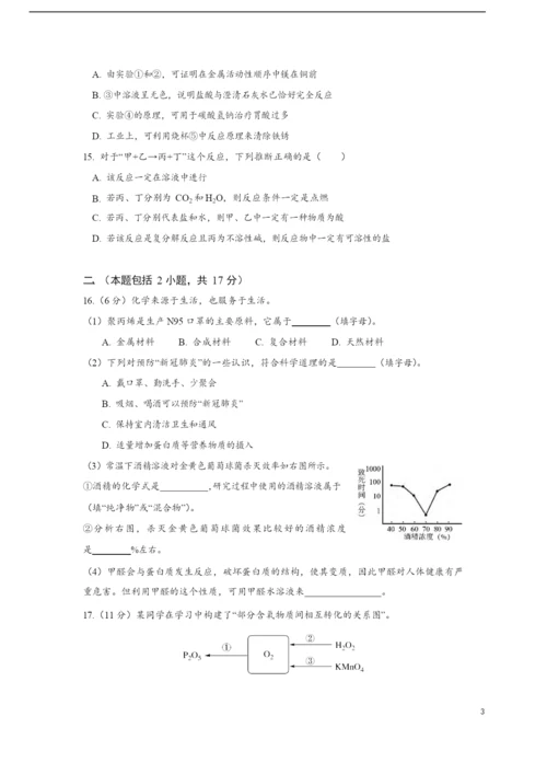 2021联合体中考化学二模试卷&答案.docx