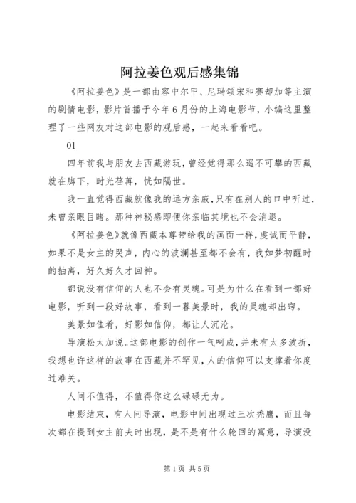 阿拉姜色观后感集锦.docx