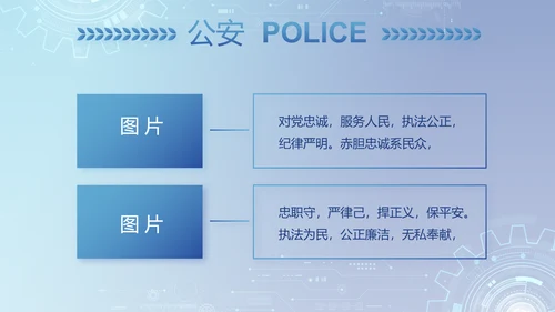 蓝色科技感公安科技信息化建设PPT
