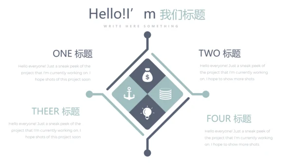 蓝色医疗医学大脑研究动态PPT模板