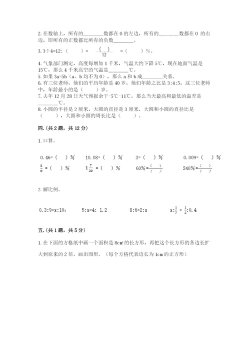 河南省平顶山市六年级下册数学期末考试试卷精编.docx