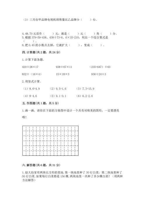小学四年级下册数学期末测试卷含完整答案（夺冠系列）.docx