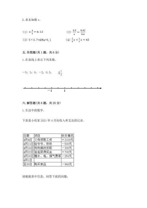 北师大版六年级下册数学期末测试卷精品【名师系列】.docx