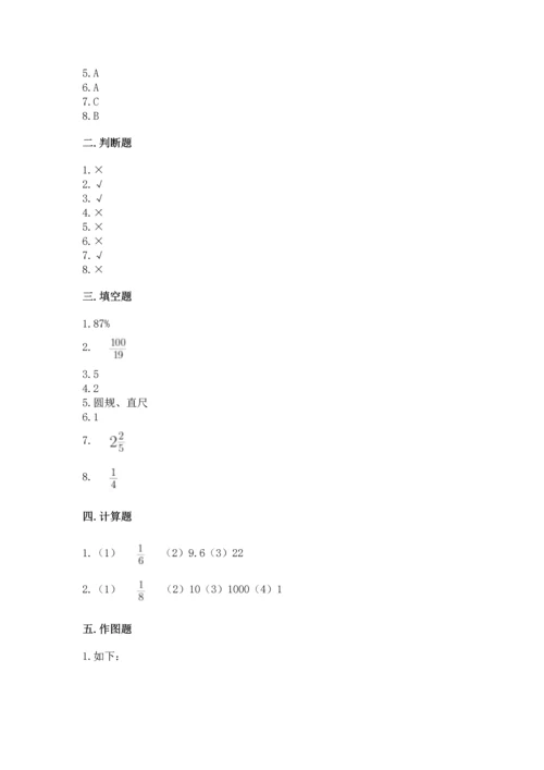 人教版六年级上册数学期末测试卷1套.docx