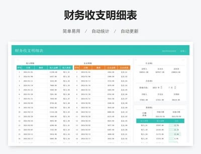财务收支明细表