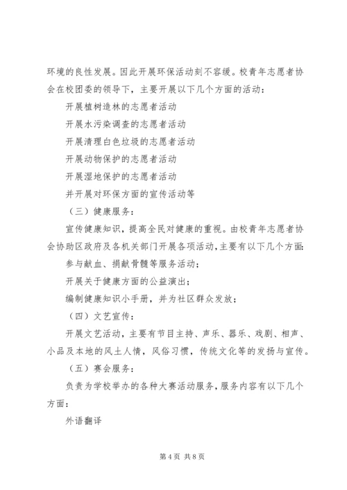青年志愿者服务方案.docx