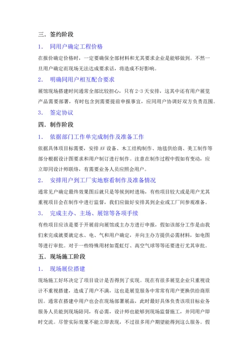 一个展览业务的操作综合流程.docx