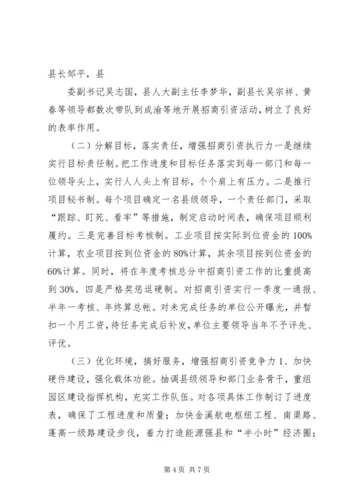 县招商引资工作自查报告 (2).docx