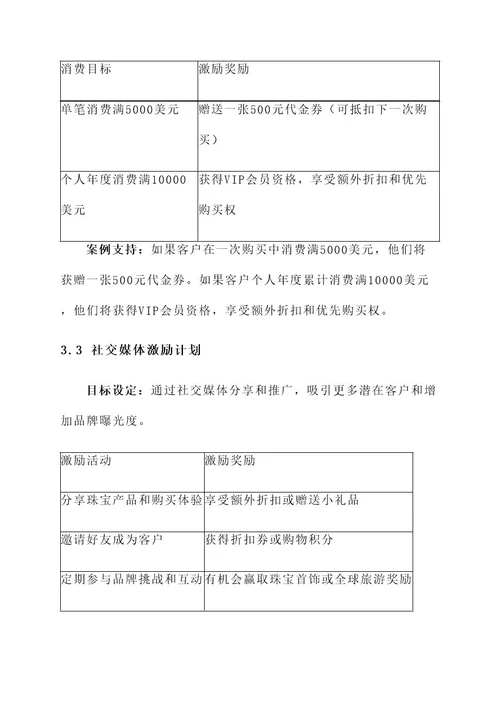 珠宝营销激励方案