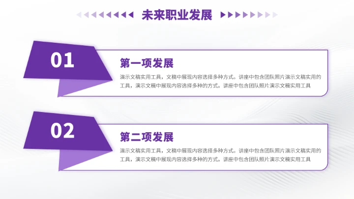 紫色高端风大学生职业生涯规划PPT模板