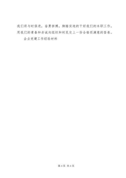 企业党建工作经验材料精编.docx