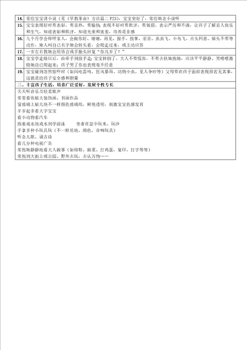 06岁早期教育计划说明样稿